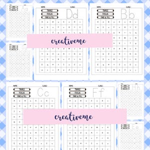 Hojas de actividades de reconocimiento de letras para niños. Traza, encuentra y completa las letras con esta divertida ficha interactiva. Mayúsculas y minúsculas.