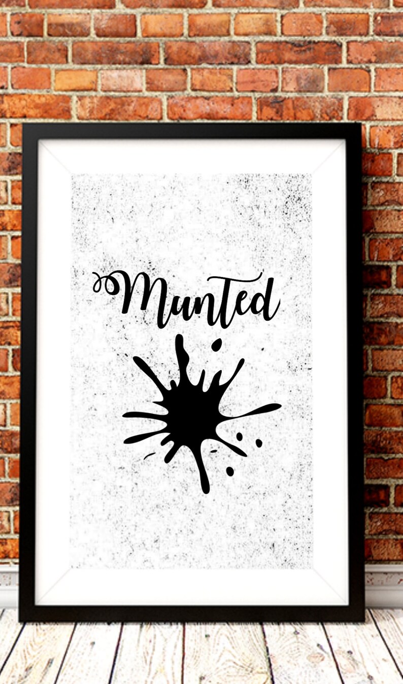 Munted digital wall art Party and hangover digital print Sassy bar room wall decor