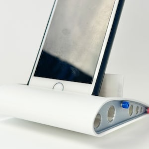 Suporte para telefone ou porta-cartão de visita inspirado na aviação | Inclinação ajustável | Decoração de asa de mesa