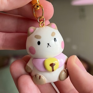 Brelok do kluczy Puppycat stash | słoik na zapasy z gliny polimerowej kawaii uroczy brelok do kluczy z kreskówkowym kotem