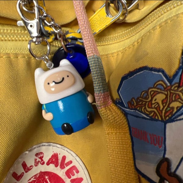 Finn stash jar keychain  | polymer clay stash jar cartoon cute keychain