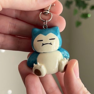 Porte-clés caché de type endormi | Porte-clés kawaii en forme de bocal en pâte polymère