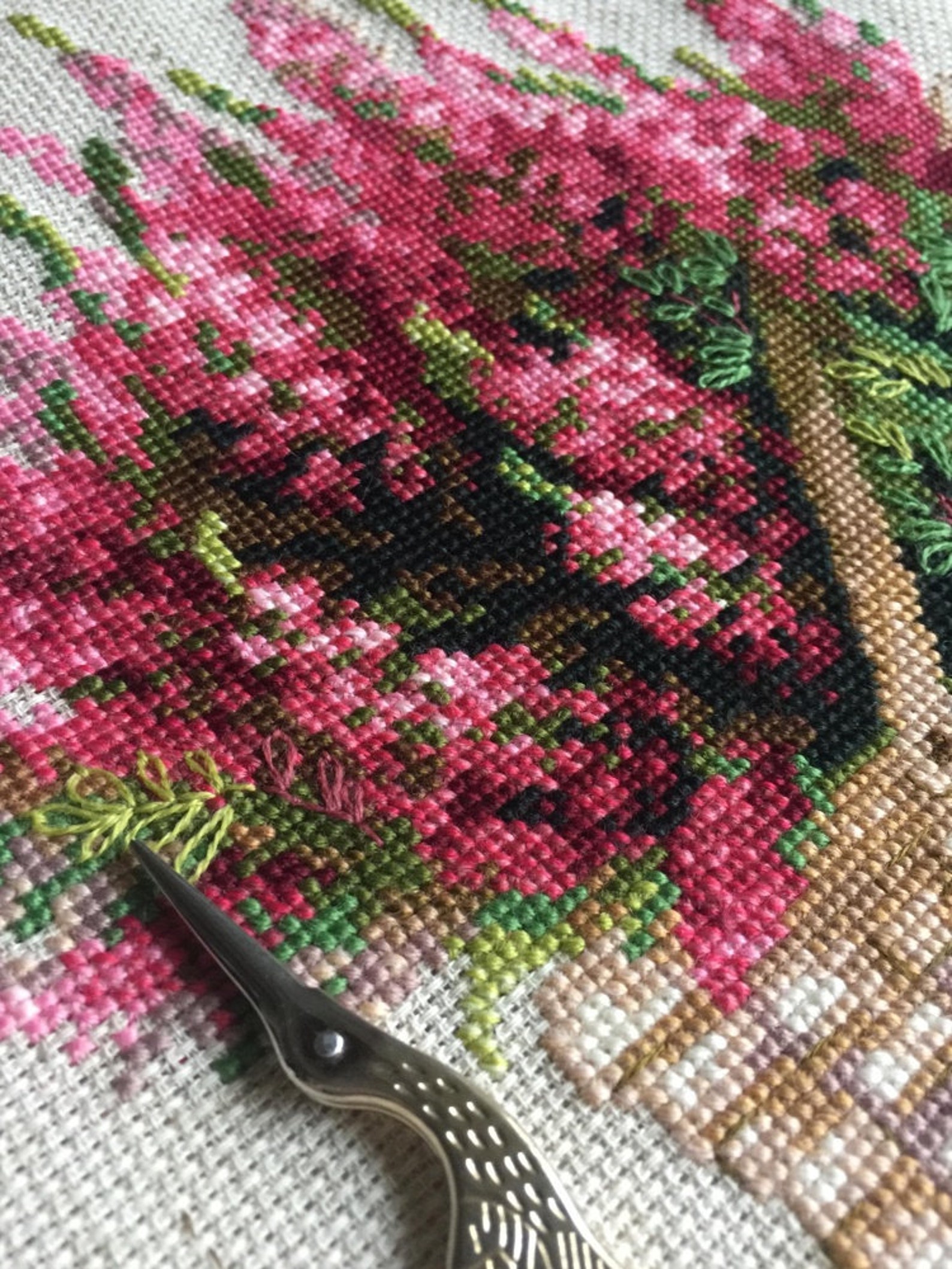 Full Cross Stitch Hand Embroidery Kit Scottish Heather by Etsy