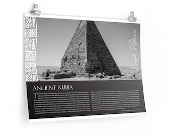 African History Poster: Ancient Nubia (Black and White)