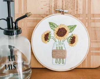 Blooming Beauty: Handcrafted Sunflower Bouquet in Vase, Perfect for Wall Hanging or Shelf Decoration