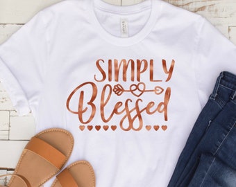 Simply blessed svg file, svg saying, svg quote, blessed svg, vector image, cricut design, svg designs, family svg, cricut cut file, svg gift