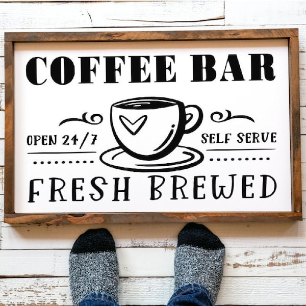 Coffee bar svg file, coffee lover sign, wooden sign, silhouette, coffee bar design, home decor, cricut svg, cricut design, vector image, svg
