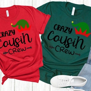 Crazy Cousin Crew SVG Datei, SVG Spruch, Weihnachts Spruch, Weihnachten SVG, Cricut Design, Cricut SVG, Weihnachten Elfen SVG, Vektor, Cousin svg