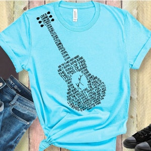 Forma de guitarra Johnny Cash svg archivo, guitarra svg, diseño cricut, silueta, imagen vectorial, anillo ardiente de canción de fuego, Johnny Cash svg, canción svg