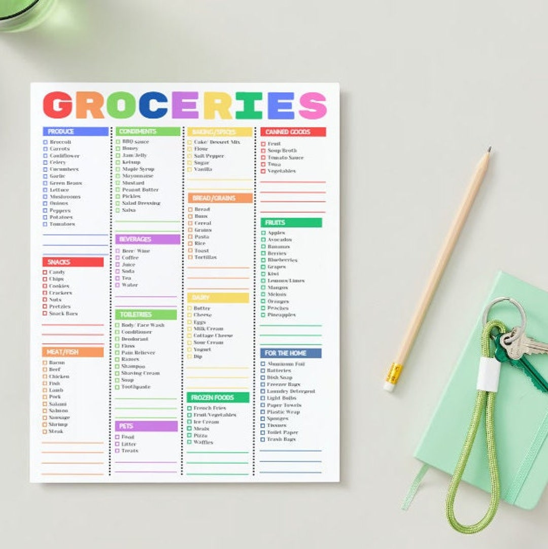 Printable Master Grocery List, Online Shopping List, Master Shopping ...