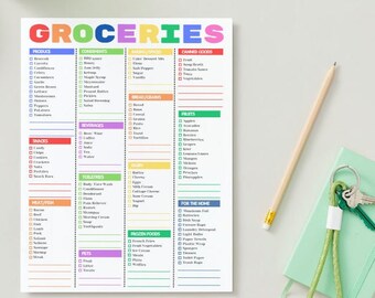 Editable and Printable Master Grocery List, Online Shopping List ...