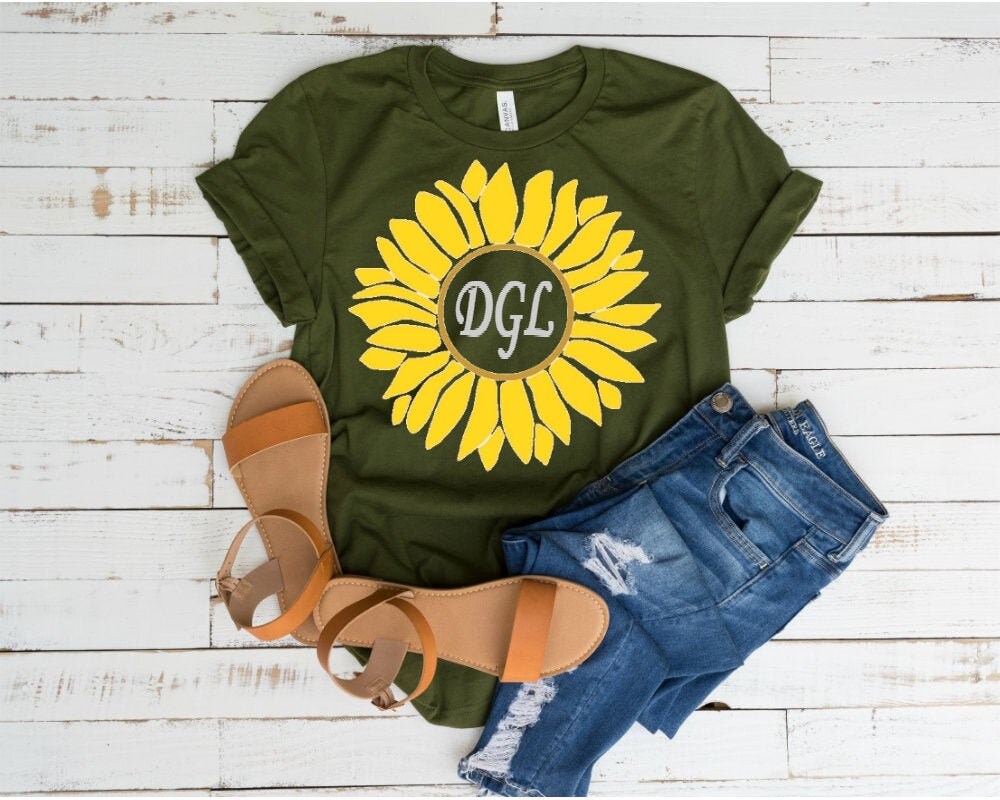 Free Free 308 Sunflower Monogram Frame Svg SVG PNG EPS DXF File