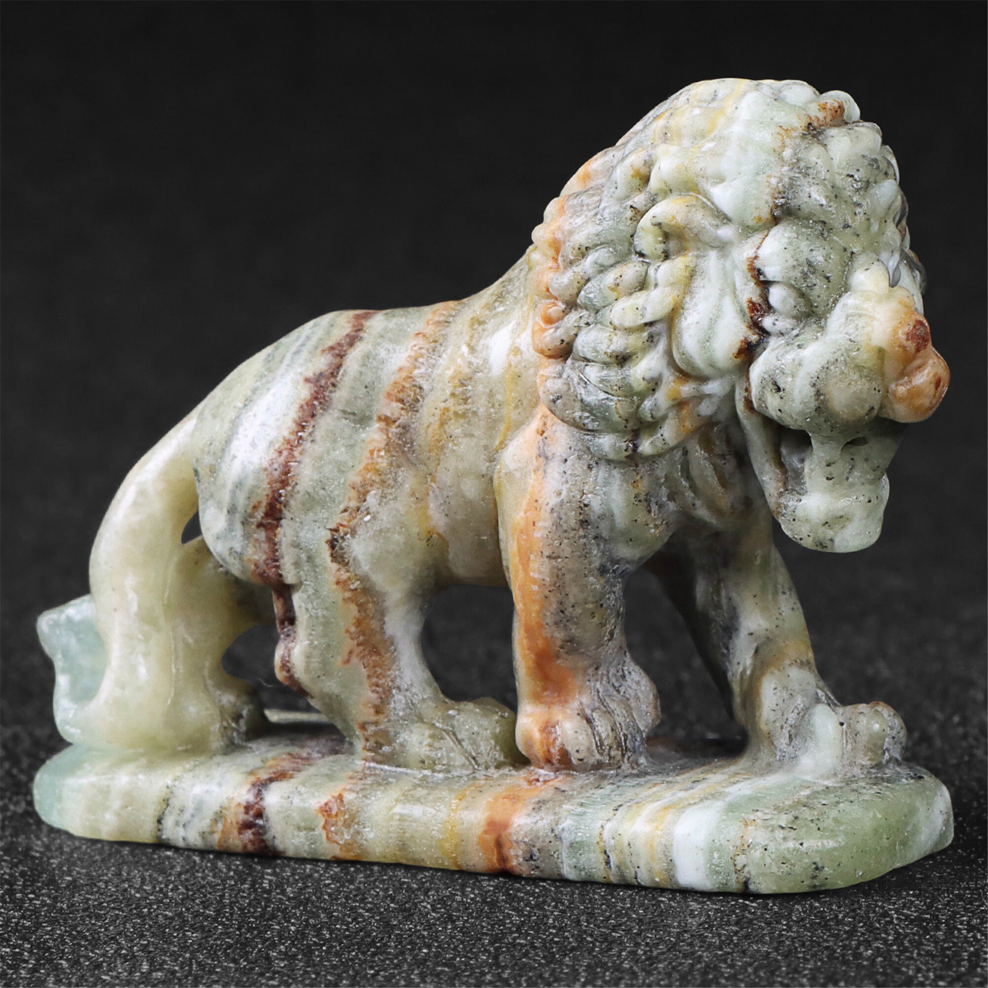 2.6 Crystal Lion Figurine Hand Carved Gemstone Sculpture Etsy