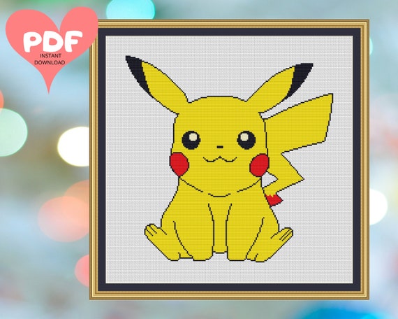 Pikachu Heart - Pokemon - Cross Stitch Pattern PDF Downloadable – Stitch To  The Past