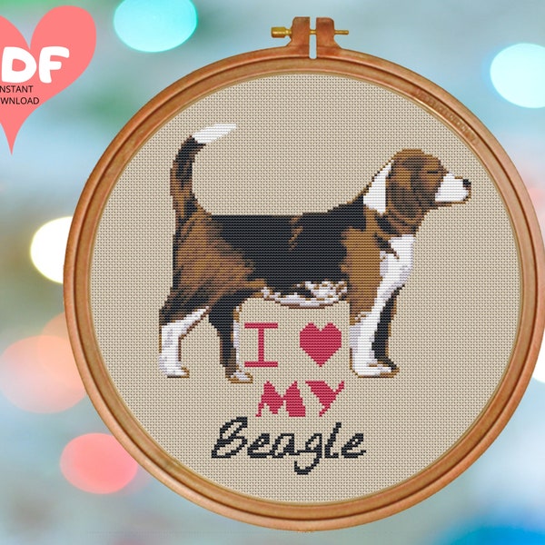 Beagle Cross Stitch Pattern - Etsy