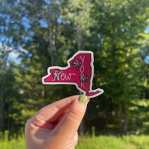 New York State | Rose State | State of Flower | New York State Flower | State Sticker