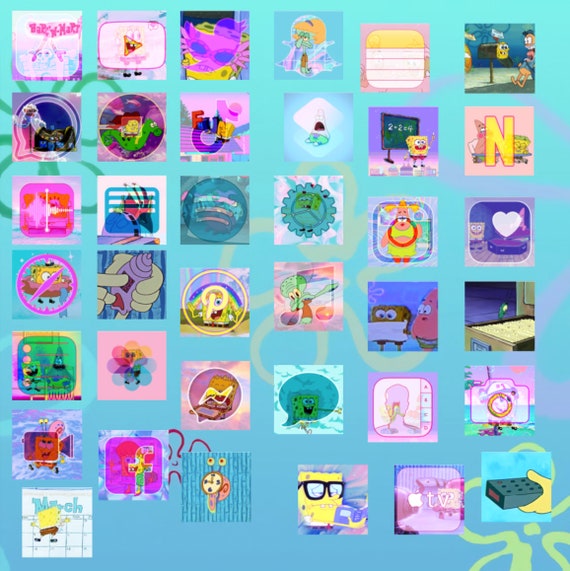 Icon Aesthetic 37x Iphone Ios 14 Spongebob App Icons Ios14 Etsy Icon Aesthetic 37x Iphone Ios 14 Spongebob App Icons Ios14 Etsy
