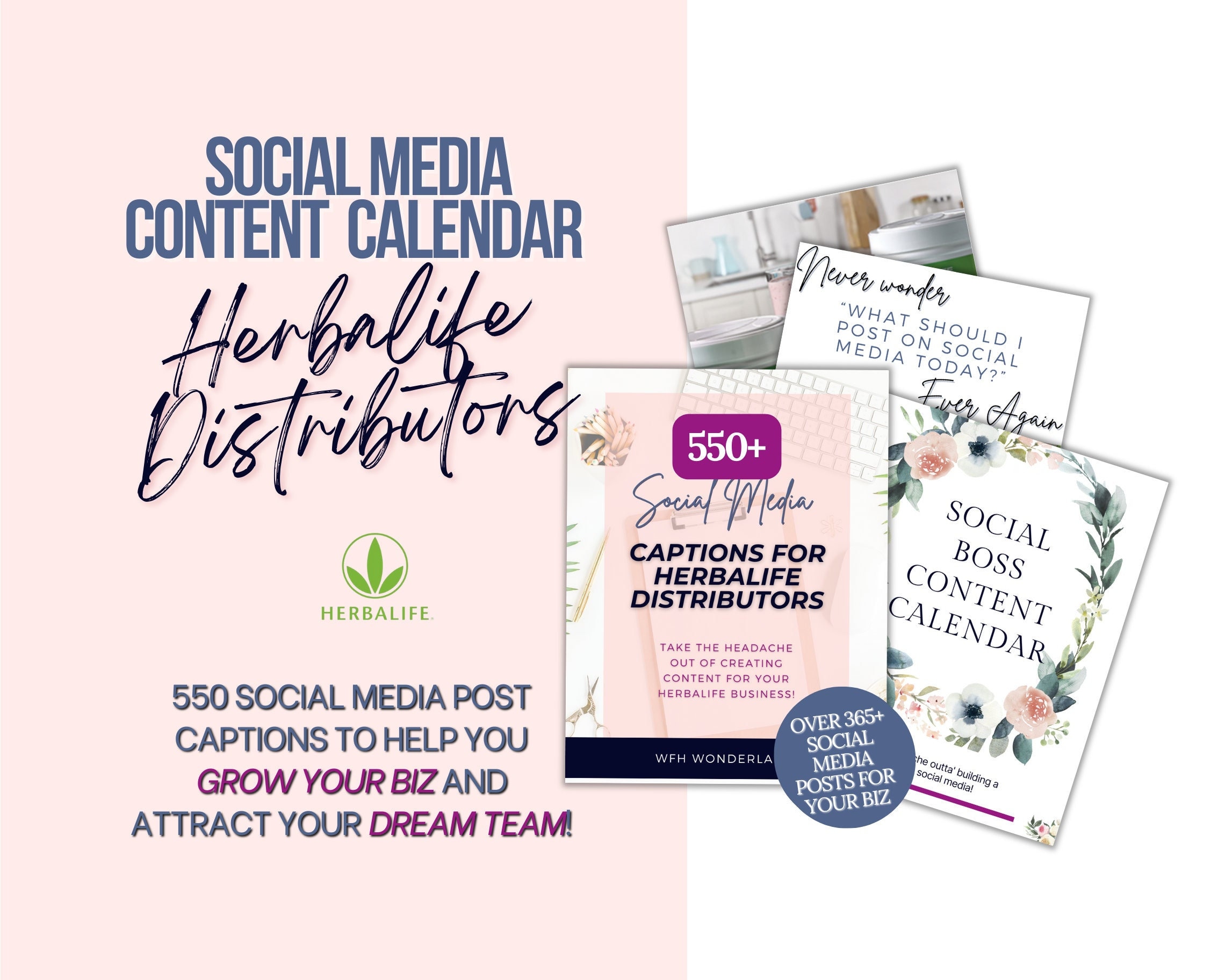 Herbalife Distributor Social Media Captions | Herbalife Content Calendar