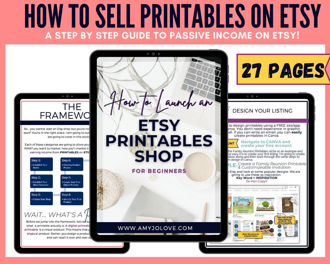 Printables Etsy Shop Planner Etsy Digital Products Guide Etsy Training ...