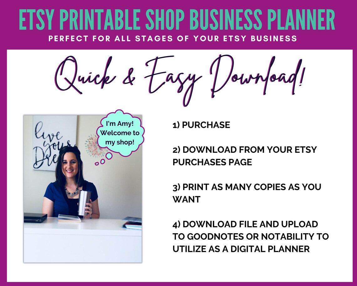 Printables Etsy Shop Planner Etsy Digital Products Guide Etsy Etsy