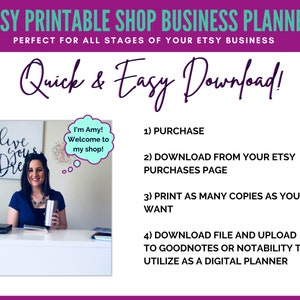 Printables Etsy Shop Planner Etsy Digital Products Guide Etsy Training ...