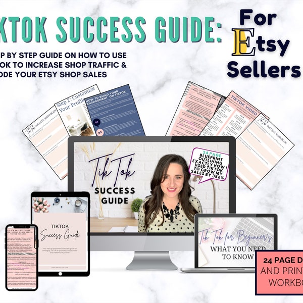 TikTok Success Guide For Etsy Sellers | TikTok Training for Etsy Shops | TikTok Business Planner | Go Viral on TikTok
