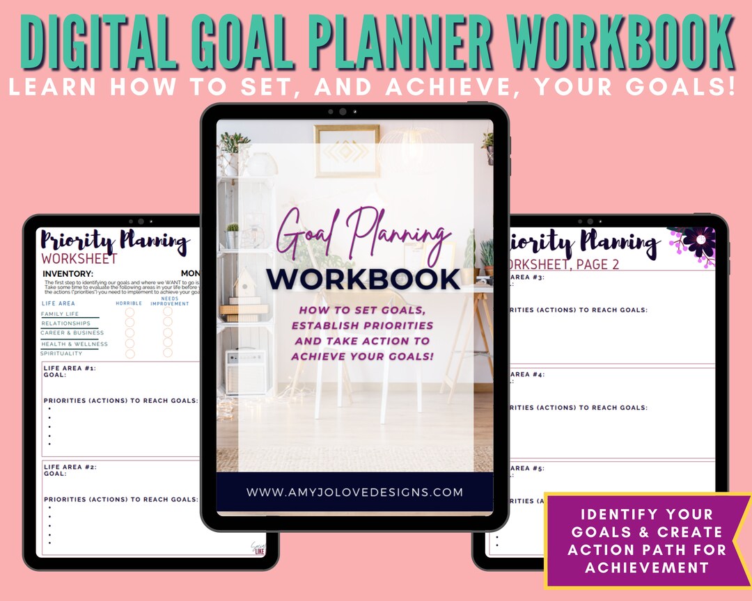 Goal Planner Printable Workbook How to Set Goals & Achieve Them - Etsy
