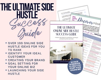 Side Hustle Planner Side Hustle Guide Passive Income Planner Online Business Planner Business Launch Guide