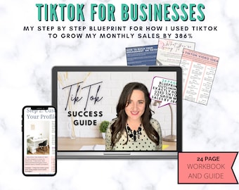 TikTok Planner For Businesses TikTok Business Workbook TikTok Training TikTok Influencer Tiktok Planner