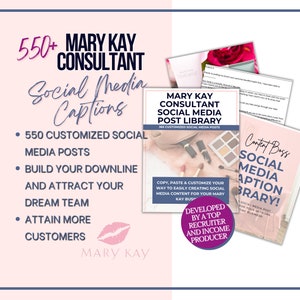 550 Mary Kay Captions | Mary Kay Social Media Calendar | Mary Kay Consultant