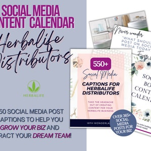 Herbalife Distributor Social Media Captions | Herbalife Content Calendar