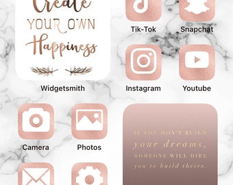 Rose Gold Icons Etsy