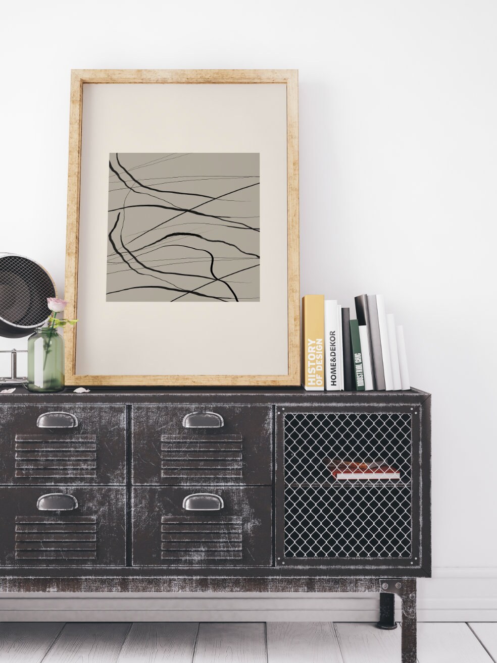 Fine Line Drawing Printable Wall Art Linear Scribble Etsy UK