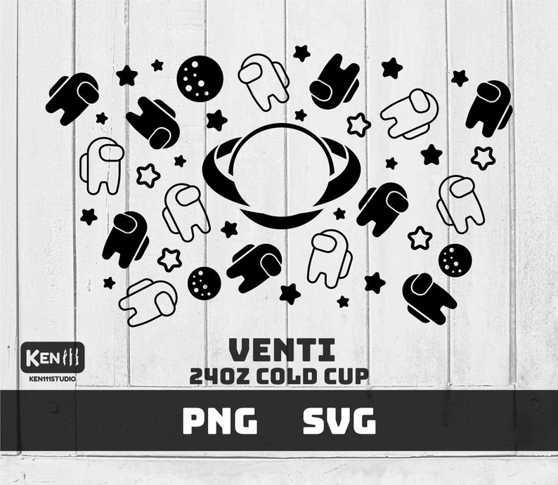 Download Among Us Full wrap SVG for Starbucks Venti cold Cup Among ...