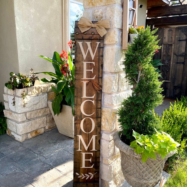 Front Porch sign, front door decor, Welcome sign, Entry sign, Wood Gift, Entry sign, Wood sign, Tall porch sign, Christmas gift