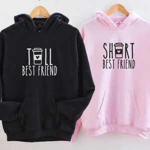 Best friend hoodie, Tall Best Friend, Short Best Friend, bestie hoodie, bff matching hoodie, besties matching hoodie, Best Friend hoodie