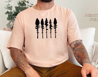 Pine Tree, Camping Shirt, Hiking Shirt, Camper Shirt, Adventure Shirts, Nature Lover Gift, Outdoors Tee, Outdoor Camp Shirts,  Unisex Tee