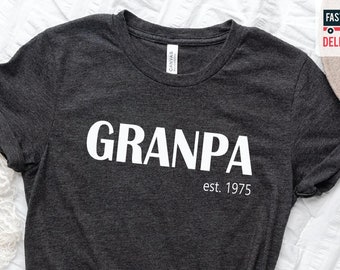 Personalized Dad Shirt, Custom Grandpa Tee Shirt, Gift for Grandpa Papa, Father's Day, Custom Shirt, Gift for Dad, Dada Shirt, Dad Shirt