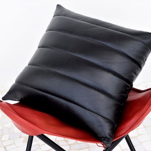 Zwarte Kussenhoes 4-delig Bank Sofa Kussenhoes Kussen Leren Hoezen voor Woonkamer Slaapkamer Inwijdingsfeest aanwezig Kussen personaliseren