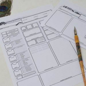 Dungeon Master Character Background : A4 Character Sheet PDF 5th ...