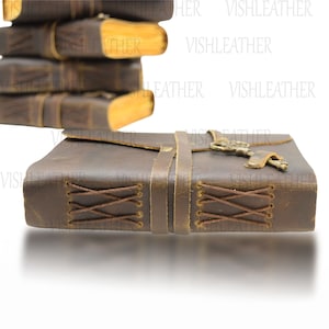 Vintage Leather Journal, 200 pages Leather Bound Notebook Genuine Leather Journal, Leather Artist Sketchbook Christmas Gift for kids