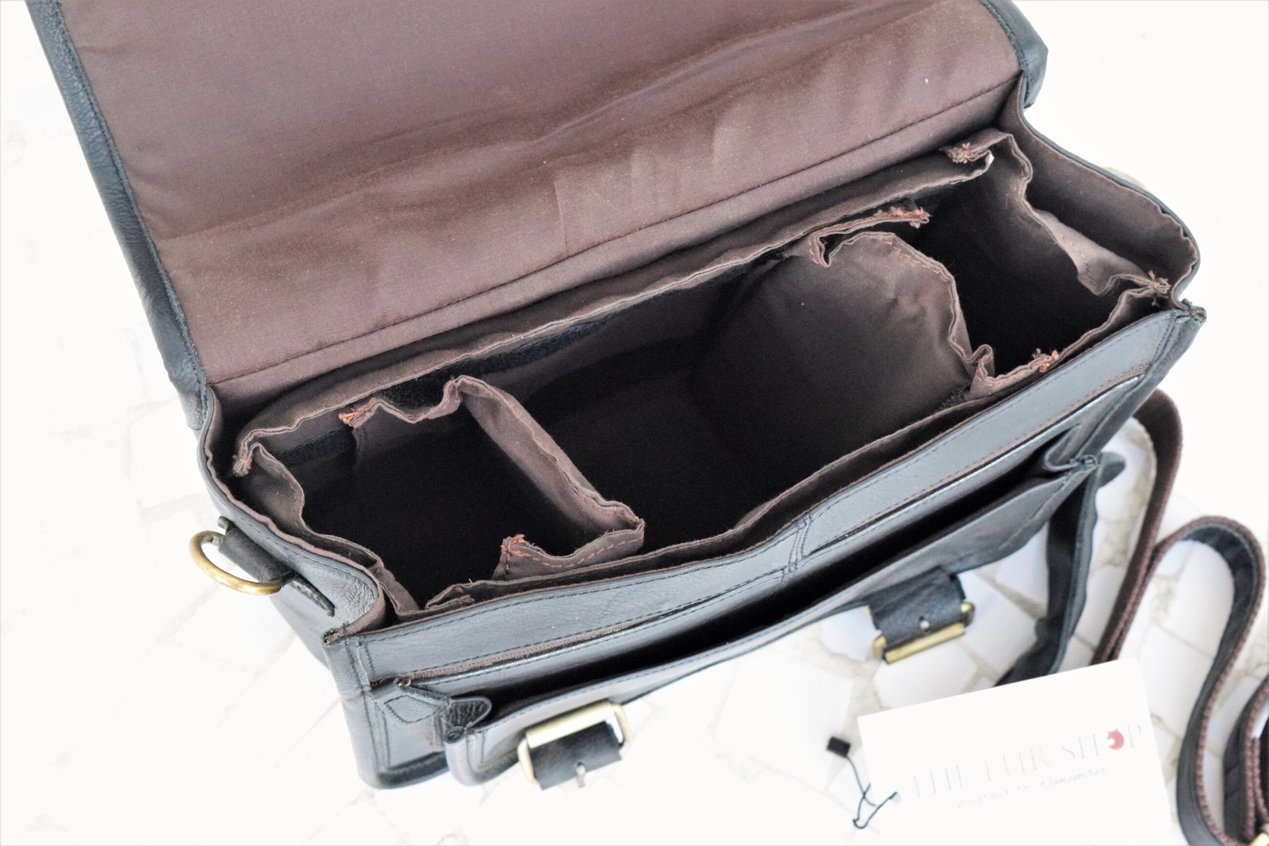 Leather Camera Bag 2 In One & Satchel Bag DSLR Camera Bag | Etsy