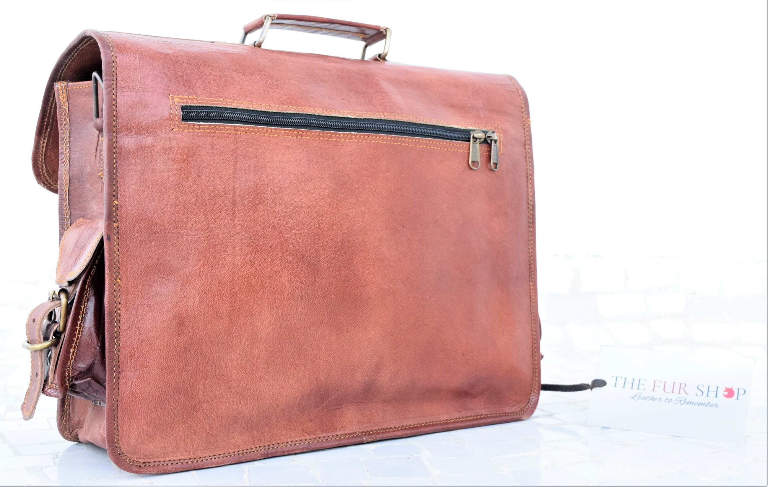 Handmade Leather Messenger Bag Rustic Full Grain Leather Etsy