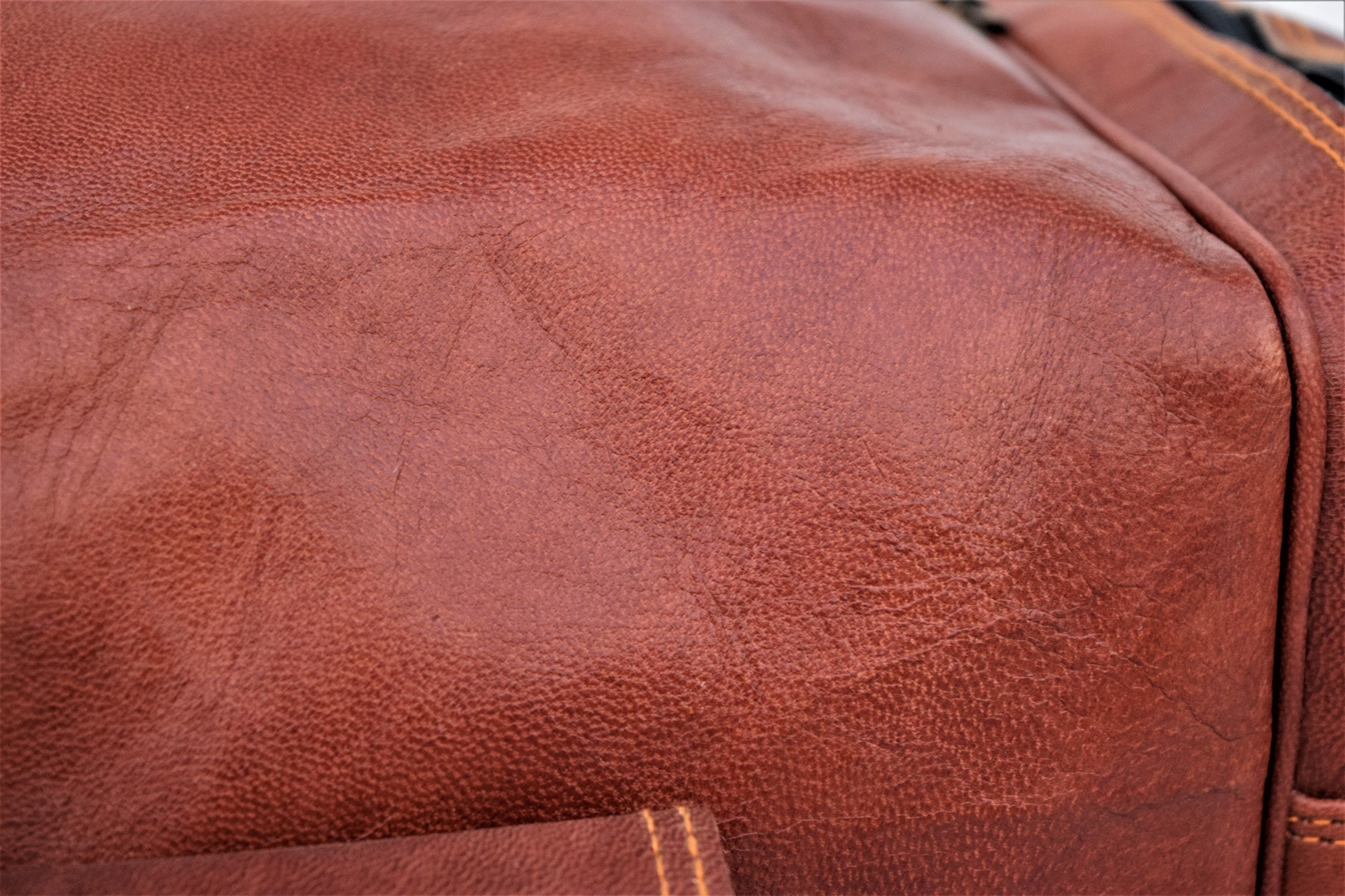 Vintage Style Leather Duffel Bag for Men Full Grain High Etsy