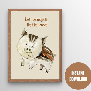 Nursery Art, Pig Print, Nursery Animal Wall Art, Cute Baby Pig, Farm Animal Art, Piglet Photo, Nursery Décor, Kids Room Printable Art