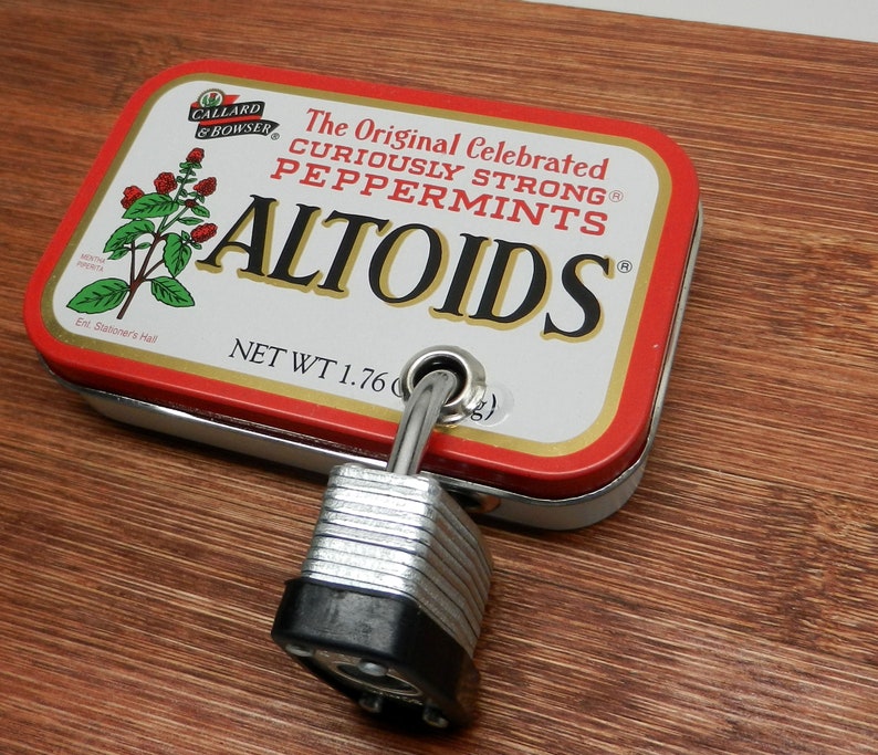 Altoids Mint Tin Locking Cannabis Weed Pot Marijuana Stash Smoke