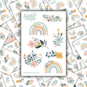 Blumen Sticker Blatt