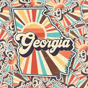 Georgia Retro Vinyl Sticker