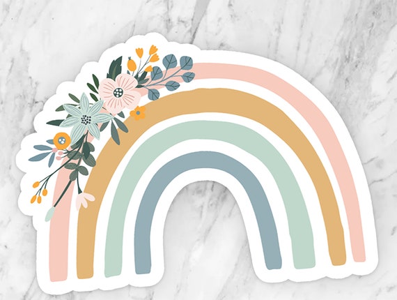 Boho flower rainbow - Boho Flower Rainbow - Sticker