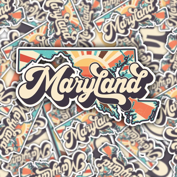 Maryland Retro Vinyl Sticker